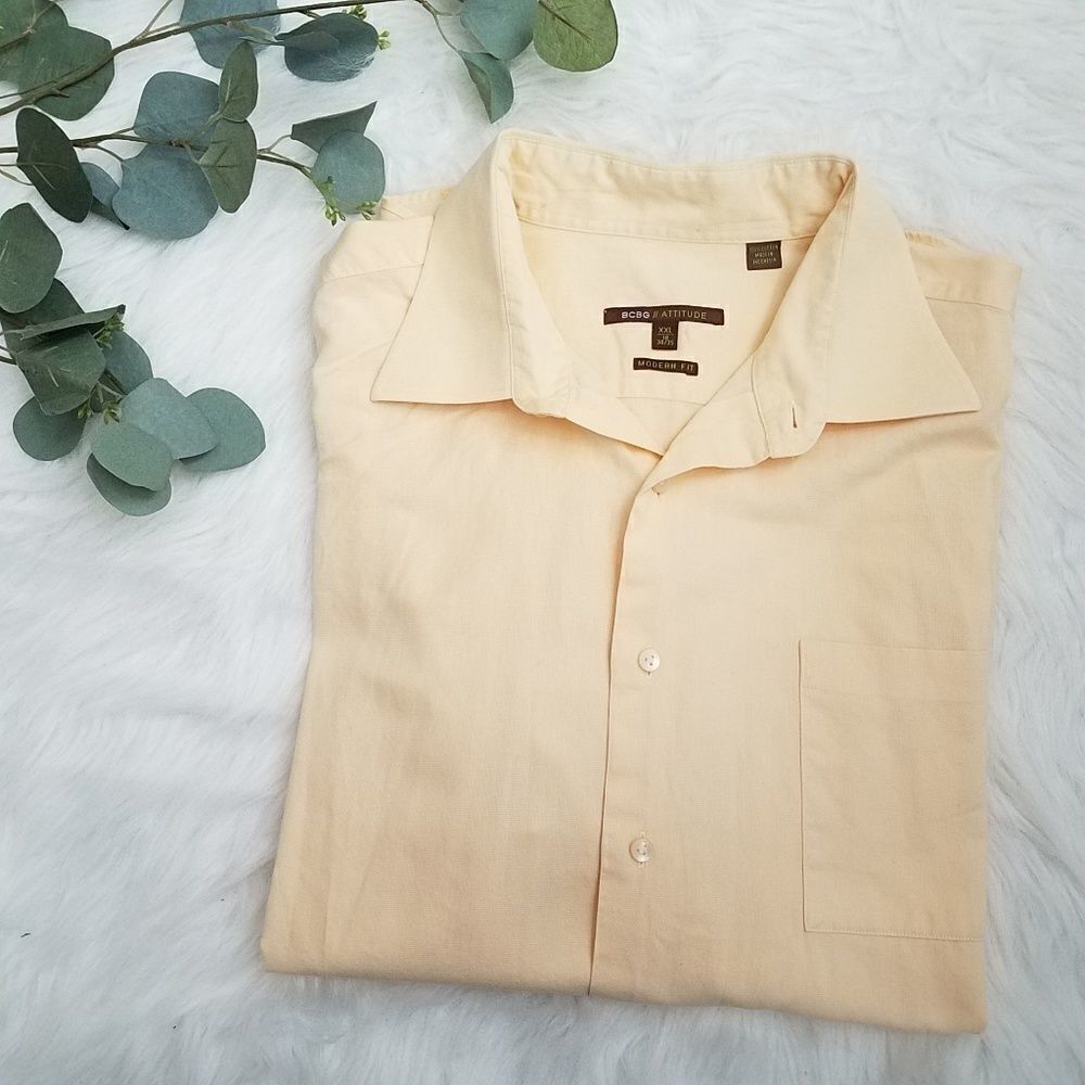 🌼BCBG |‎ ATTITUDE XXL 18 34/35 Cotton Dress Shirt